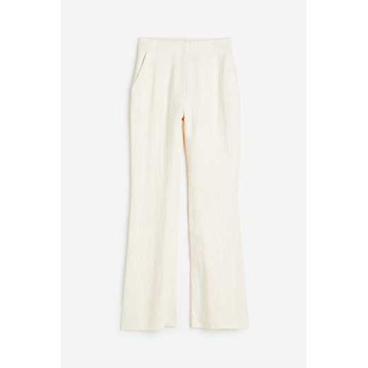 H & M - Rozszerzane spodnie z wiskozy - Biały ze sklepu H&M w kategorii Spodnie damskie - zdjęcie 170749882