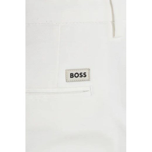 Spodnie męskie białe BOSS HUGO z bawełny 