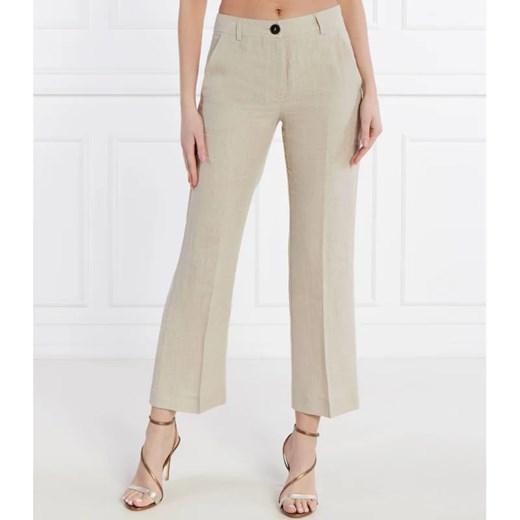 Marella Lniane spodnie MUSCHIO | Straight fit ze sklepu Gomez Fashion Store w kategorii Spodnie damskie - zdjęcie 170751622