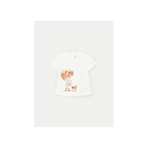 Mayoral T-Shirt 01014 Écru Regular Fit ze sklepu MODIVO w kategorii Koszulki niemowlęce - zdjęcie 170752604