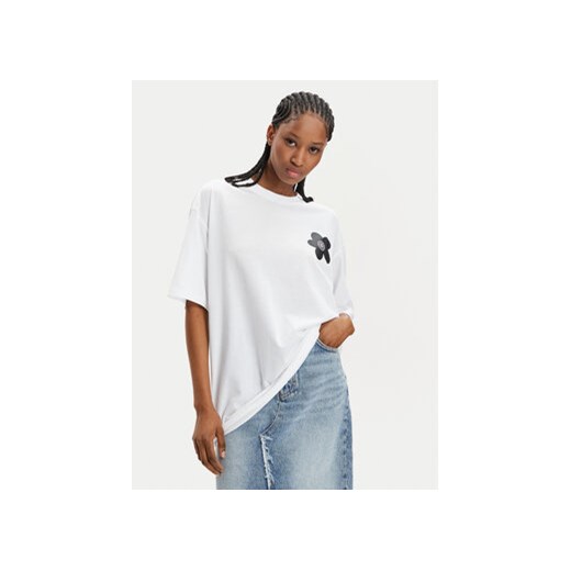 Hugo T-Shirt 50511471 Biały Oversize ze sklepu MODIVO w kategorii Bluzki damskie - zdjęcie 170752733