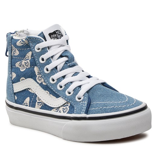 Sneakersy Vans Uy Sk8-Hi Zip VN000W9WNWD1 Navy/True White Vans 31.5 eobuwie.pl