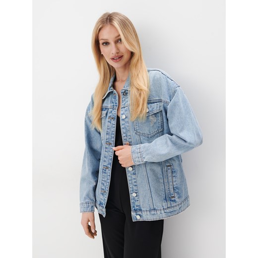 Mohito - Kurtka jeansowa oversize - niebieski Mohito 36 Mohito