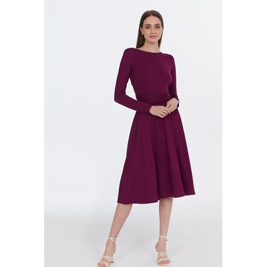 Sukienka infinity midi z długim rękawem Granita XS Naoko L NAOKO