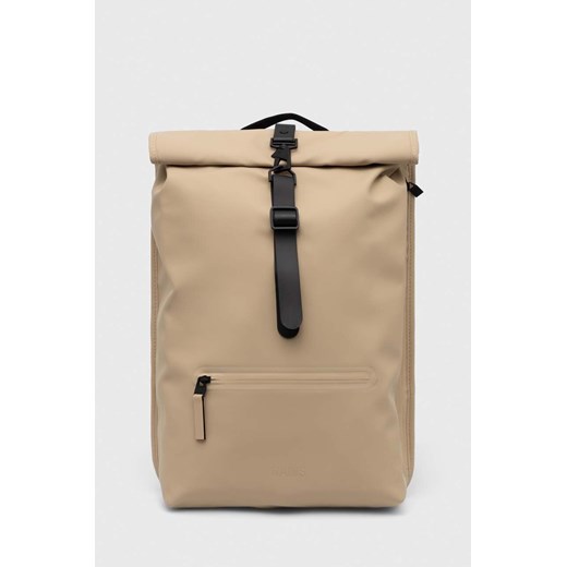 Rains plecak 13320 Backpacks kolor beżowy duży gładki ze sklepu PRM w kategorii Plecaki - zdjęcie 170769482