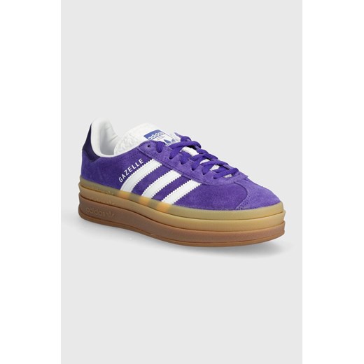 adidas Originals sneakersy zamszowe Gazelle Bold W kolor fioletowy IE0419 ze sklepu PRM w kategorii Buty sportowe damskie - zdjęcie 170769860