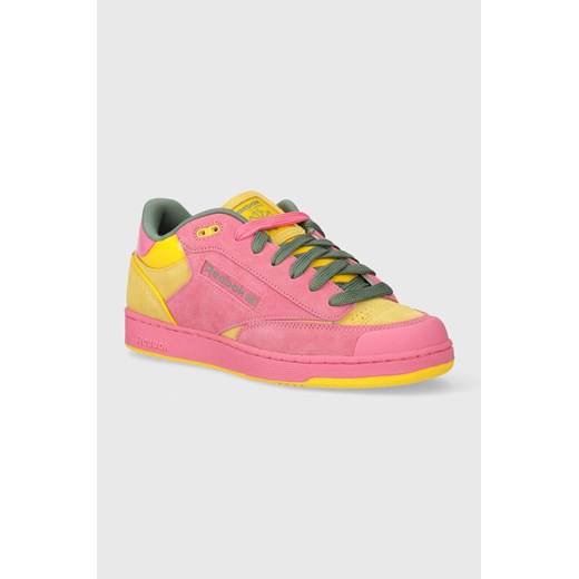 Reebok Classic sneakersy skórzane Club C Bulc kolor różowy 100074246 ze sklepu PRM w kategorii Buty sportowe damskie - zdjęcie 170770102
