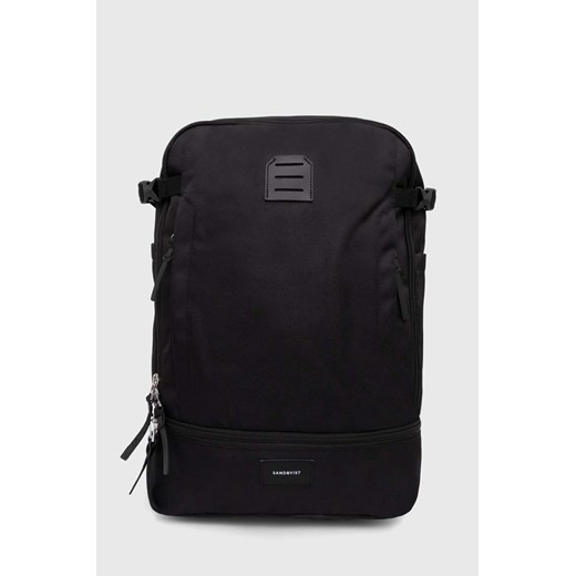 Sandqvist plecak Alde kolor czarny duży gładki SQA2179 ze sklepu PRM w kategorii Plecaki - zdjęcie 170770122