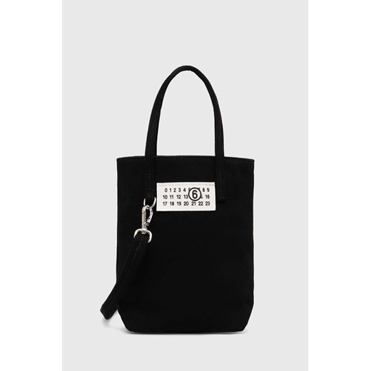 MM6 Maison Margiela torebka kolor czarny SB5ZI0005 ze sklepu PRM w kategorii Torby Shopper bag - zdjęcie 170770230