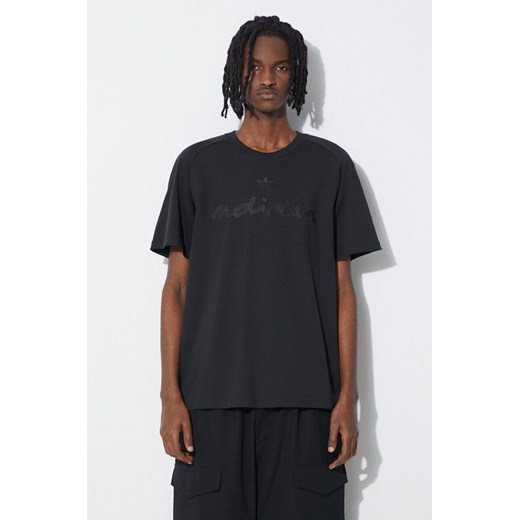 adidas Originals t-shirt bawełniany męski kolor czarny z aplikacją IT7473 ze sklepu PRM w kategorii T-shirty męskie - zdjęcie 170770324