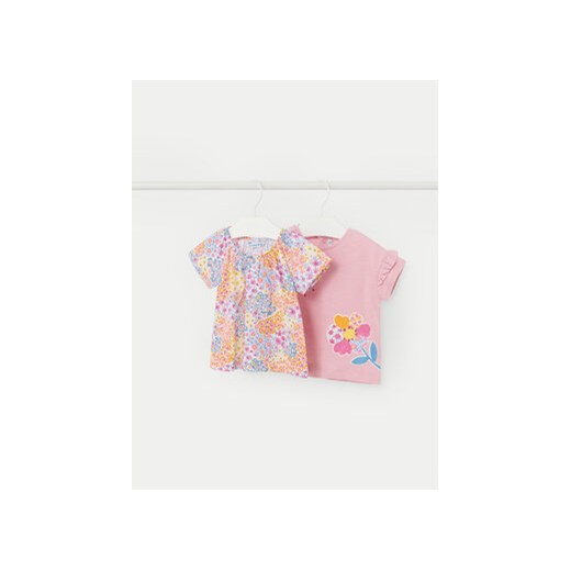 Mayoral Komplet 2 t-shirtów 01008 Różowy Regular Fit ze sklepu MODIVO w kategorii Koszulki niemowlęce - zdjęcie 170771520