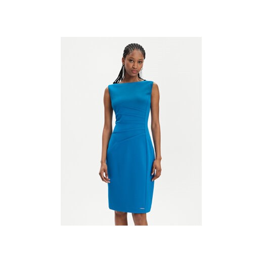 Calvin Klein Sukienka koktajlowa K20K207073 Niebieski Slim Fit ze sklepu MODIVO w kategorii Sukienki - zdjęcie 170771651