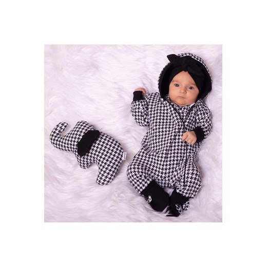 Bawełniany pajac dziewczęcy w pepitkę ze sklepu 5.10.15 w kategorii Pajacyki - zdjęcie 170772361