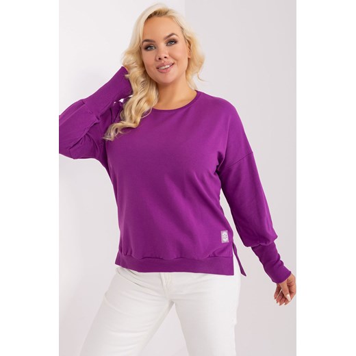 Bluzka plus size bawełniana ciemny fioletowy ze sklepu 5.10.15 w kategorii Bluzki damskie - zdjęcie 170772590
