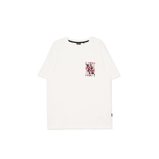 Cropp - Kremowy t-shirt regular z grafiką - kremowy ze sklepu Cropp w kategorii T-shirty męskie - zdjęcie 170773342