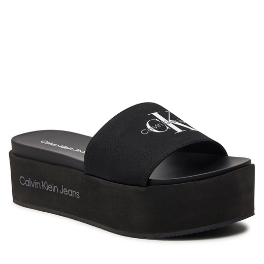 Klapki Calvin Klein Jeans Flatform Sandal Met YW0YW01036 Black BDS 41 eobuwie.pl