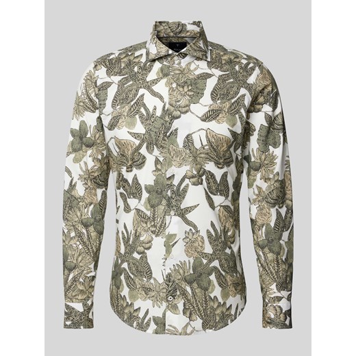 Koszula casualowa o kroju slim fit z nadrukiem na całej powierzchni model ‘Pai’ ze sklepu Peek&Cloppenburg  w kategorii Koszule męskie - zdjęcie 170778662