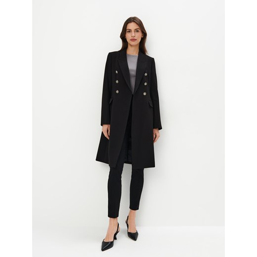 Mohito - Dwurzędowy płaszcz - czarny ze sklepu Mohito w kategorii Płaszcze damskie - zdjęcie 170779082