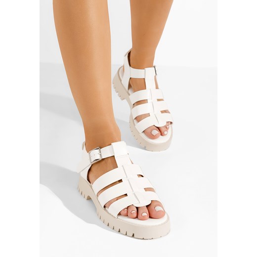 Białe sandały damskie Laurie ze sklepu Zapatos w kategorii Sandały damskie - zdjęcie 170781660