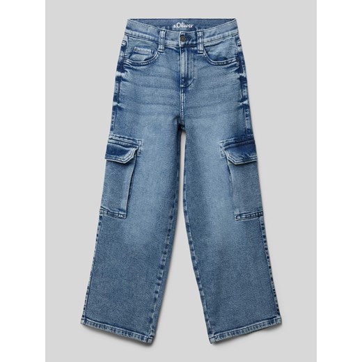 Jeansy o kroju regular fit z kieszeniami cargo ze sklepu Peek&Cloppenburg  w kategorii Spodnie chłopięce - zdjęcie 170781762