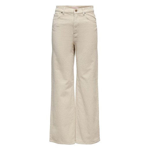 ONLY Spodnie sztruksowe &quot;Hope&quot; w kolorze beżowym ze sklepu Limango Polska w kategorii Spodnie damskie - zdjęcie 170782373