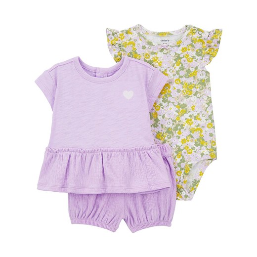 carter&apos;s 3-częściowy zestaw w kolorze fioletowym ze sklepu Limango Polska w kategorii Komplety niemowlęce - zdjęcie 170785153
