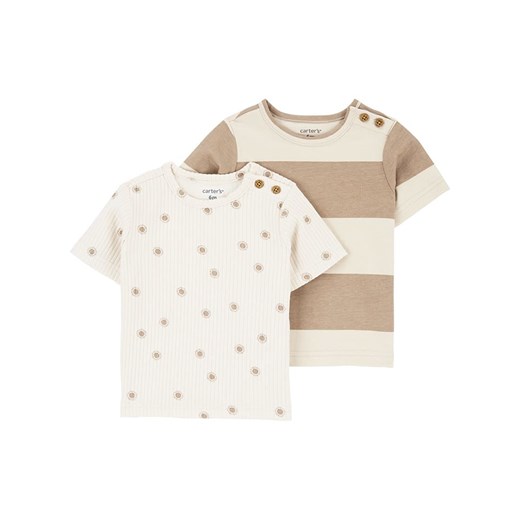 carter&apos;s Koszulki (2 szt.) w kolorze jasnobrązowym ze sklepu Limango Polska w kategorii Koszulki niemowlęce - zdjęcie 170785214
