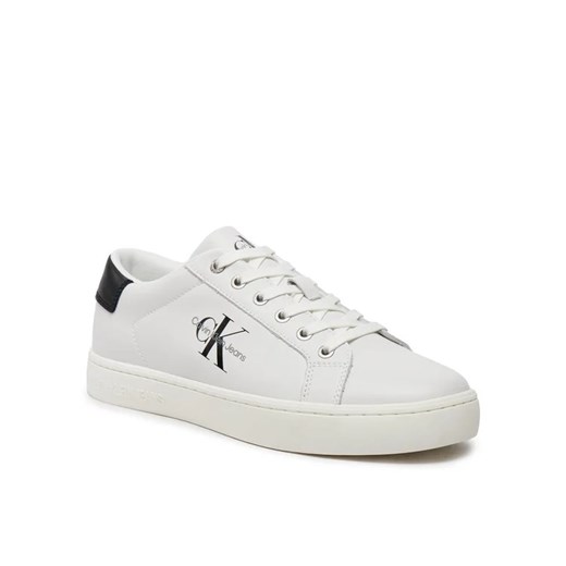 Calvin Klein Jeans Sneakersy Classic Cupsole Laceup Low Lth YM0YM00491 Biały 44 wyprzedaż MODIVO