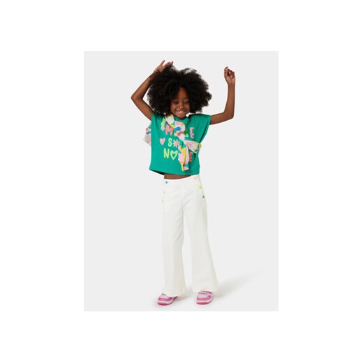 Billieblush Spodnie materiałowe U20345 Biały Loose Fit ze sklepu MODIVO w kategorii Spodnie dziewczęce - zdjęcie 170792883