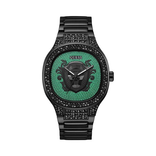 Guess zegarek męski kolor czarny ze sklepu ANSWEAR.com w kategorii Zegarki - zdjęcie 170793950