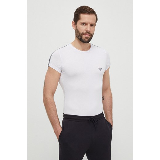 Emporio Armani Underwear t-shirt lounge kolor biały z aplikacją 111035 4R523 ze sklepu ANSWEAR.com w kategorii T-shirty męskie - zdjęcie 170794391