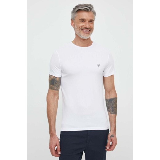 Guess t-shirt 2-pack CALEB męski kolor biały z nadrukiem U97G02 KCD31 ze sklepu ANSWEAR.com w kategorii T-shirty męskie - zdjęcie 170794490