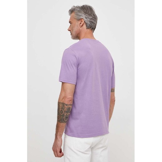 Marc O&apos;Polo t-shirt bawełniany męski kolor fioletowy z nadrukiem L ANSWEAR.com