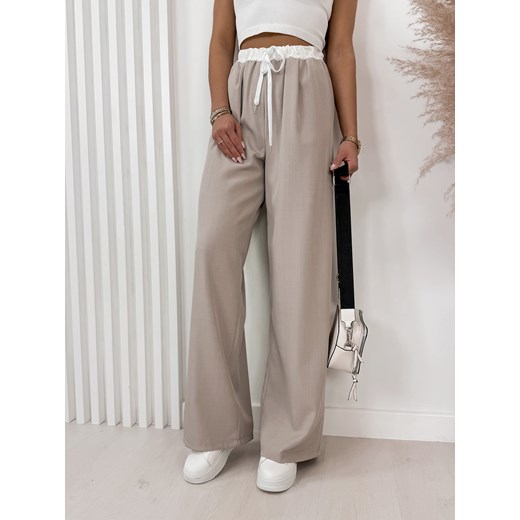 spodnie nekro ciemnobeżowe uni ze sklepu UBRA w kategorii Spodnie damskie - zdjęcie 170795492