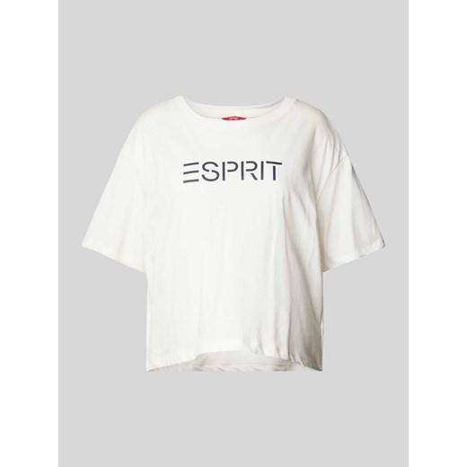T-shirt z nadrukiem z logo model ‘MIA’ ze sklepu Peek&Cloppenburg  w kategorii Bluzki damskie - zdjęcie 170796672