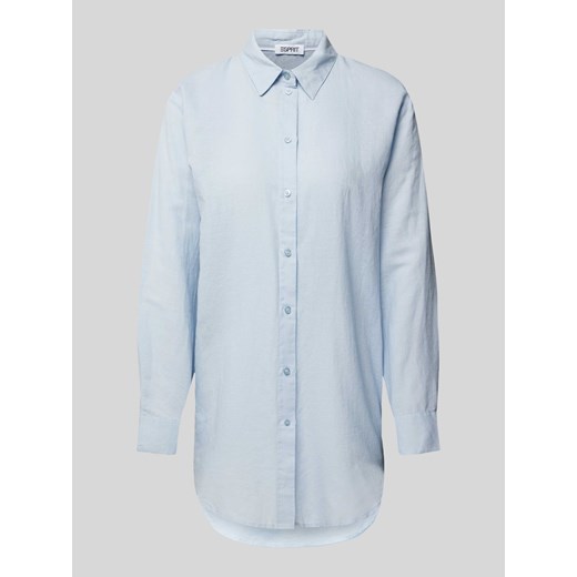 Bluzka lniana z listwą guzikową na całej długości ze sklepu Peek&Cloppenburg  w kategorii Koszule damskie - zdjęcie 170796843