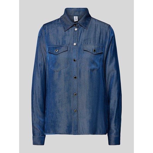 Bluzka jeansowa z kieszeniami z patką na piersi ze sklepu Peek&Cloppenburg  w kategorii Bluzki damskie - zdjęcie 170796862