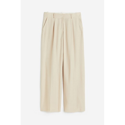 H & M - Eleganckie spodnie - Beżowy ze sklepu H&M w kategorii Spodnie damskie - zdjęcie 170797081