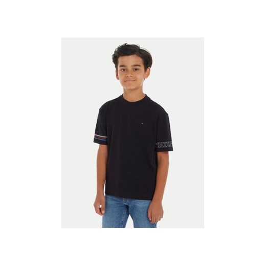 Tommy Hilfiger T-Shirt Stripe Chest KB0KB09105 Granatowy Regular Fit ze sklepu MODIVO w kategorii T-shirty chłopięce - zdjęcie 170797633