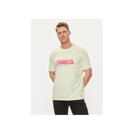 Hugo T-Shirt Decation 50515282 Écru Regular Fit ze sklepu MODIVO w kategorii T-shirty męskie - zdjęcie 170797714