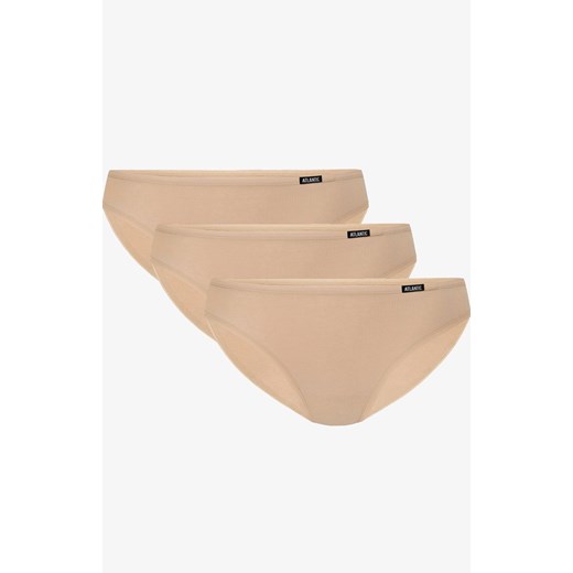 3BLP-602 bawełniane beżowe figi z niską talią 3-pack, Kolor beżowy, Rozmiar S, ATLANTIC ze sklepu Primodo w kategorii Majtki damskie - zdjęcie 170798213