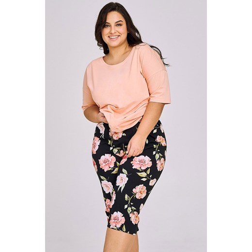 Piżama damska 3/4 plus size Margot 3161, Kolor morelowy-wzór, Rozmiar XXL, Taro ze sklepu Primodo w kategorii Piżamy damskie - zdjęcie 170801802