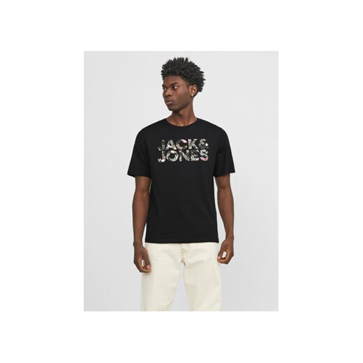 Jack&Jones T-Shirt Jeff 12250683 Czarny Standard Fit ze sklepu MODIVO w kategorii T-shirty męskie - zdjęcie 170804703