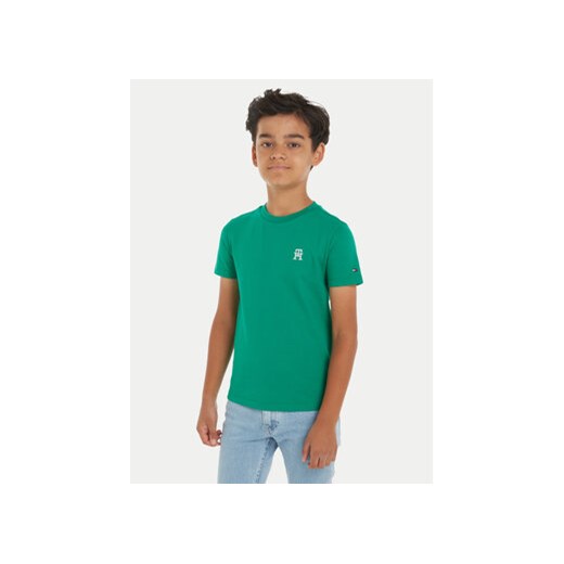 Tommy Hilfiger T-Shirt Monogram KB0KB08820 Zielony Regular Fit ze sklepu MODIVO w kategorii T-shirty chłopięce - zdjęcie 170804922