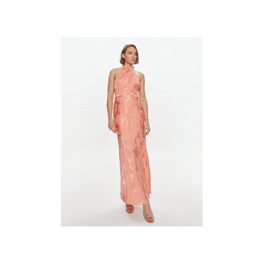 Guess Sukienka wieczorowa Sl Aubree W4GK60 WFDF0 Koralowy Regular Fit ze sklepu MODIVO w kategorii Sukienki - zdjęcie 170804963
