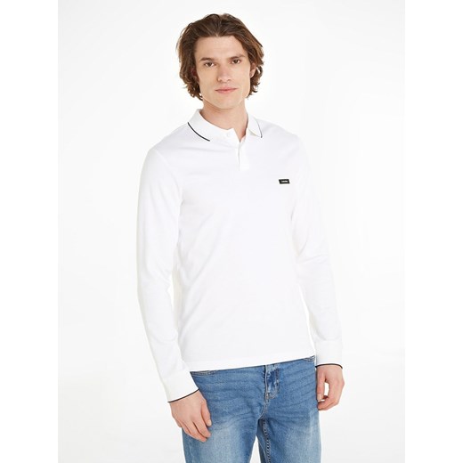 Calvin Klein Koszulka polo w kolorze białym ze sklepu Limango Polska w kategorii T-shirty męskie - zdjęcie 170806290