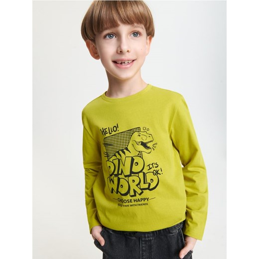 Sinsay - Koszulka z nadrukiem - zielony ze sklepu Sinsay w kategorii T-shirty chłopięce - zdjęcie 170807280