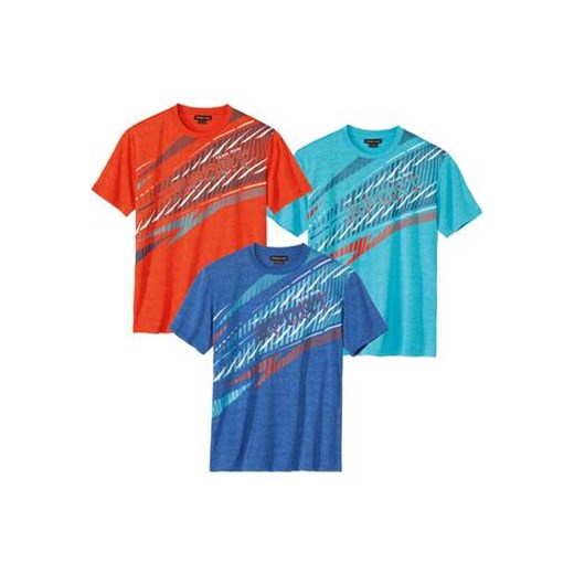 Zestaw 3 sportowych koszulek ze sklepu Atlas For Men w kategorii T-shirty męskie - zdjęcie 170807524