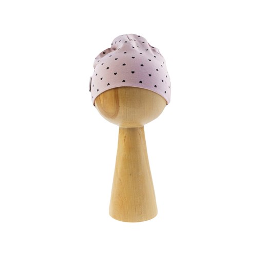 Różowa czapka dziewczęca w serduszka ze sklepu 5.10.15 w kategorii Czapki dziecięce - zdjęcie 170807923