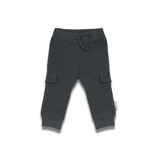 Bawełniane grafitowe spodnie dresowe dla chłopca ze sklepu 5.10.15 w kategorii Spodnie i półśpiochy - zdjęcie 170807941